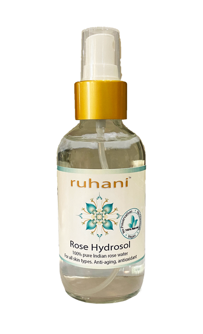 100% Pure rose hydrosol for the skin.  Made from high quality fragrant roses.